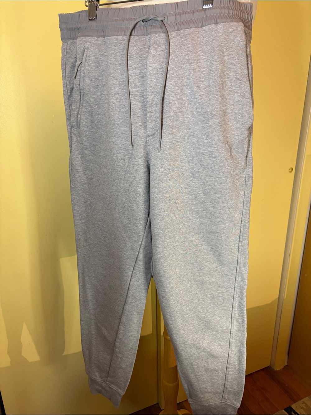 Y-3 Adidas x Yohji Yamamoto Light Gray Drawstring Jogger Sweatpants